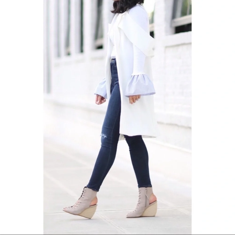 Rebecca Minkoff Elle Suede Lace Up Heeled Espadrilles